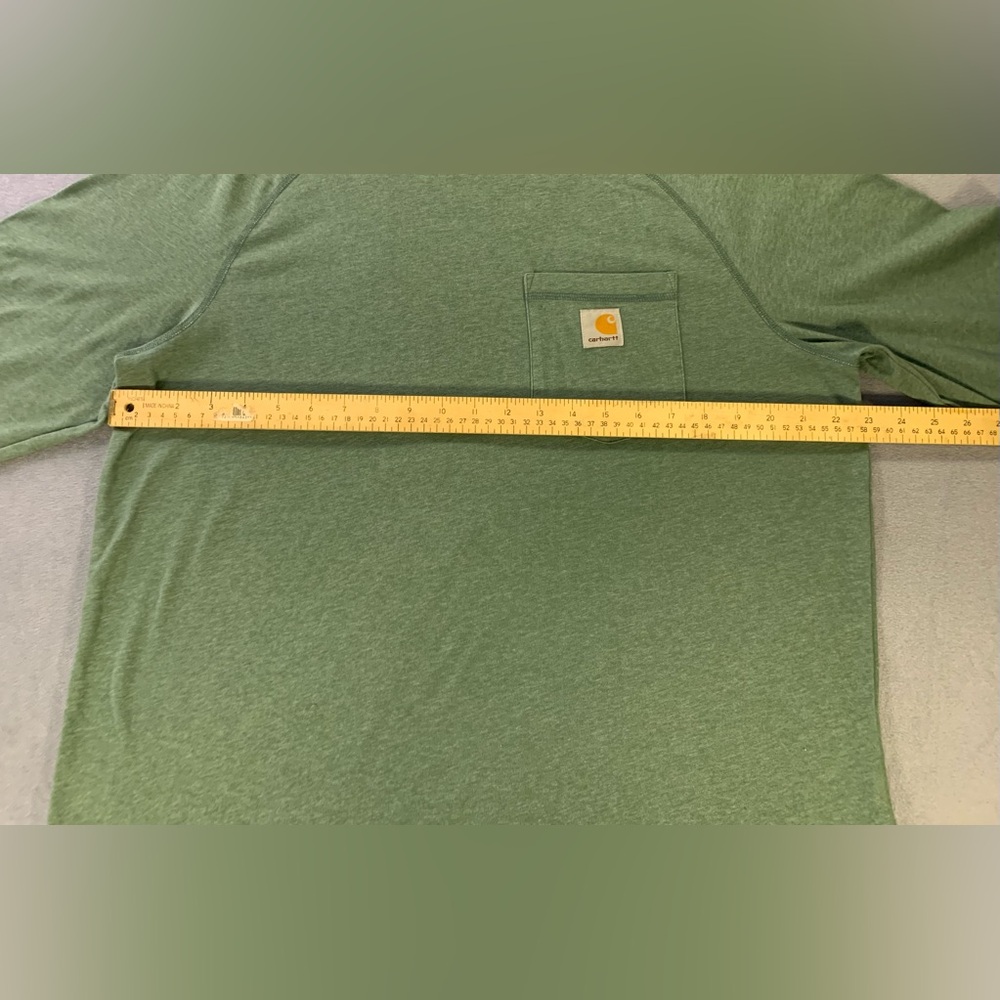 Carhartt Men’s Long Sleeve Relaxed Fit Sz Large Light Green Shirt - Picture 5 of 5